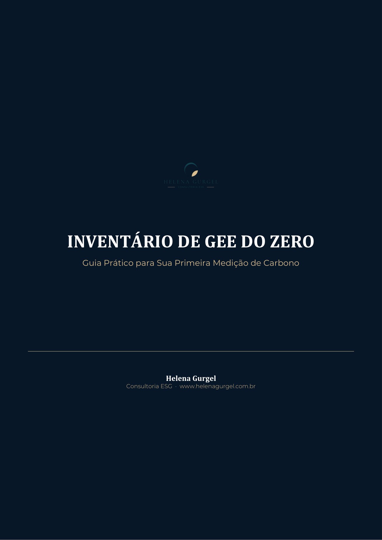 E-book Inventário de GEE do Zero — Helena Gurgel